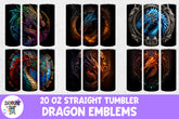 Dragon Sublimation Tumbler Wrap - Dragon Emblem Bundle